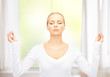 beautiful woman in meditation