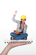 Foto: Excited female builder Excited female builder