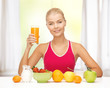 young woman eating healthy breakfast