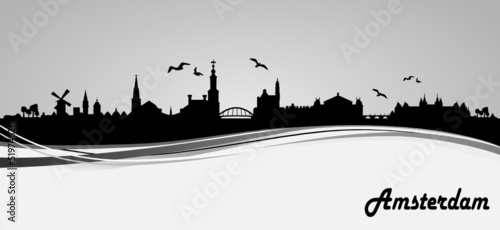 Vector: Skyline Amsterdam Skyline Amsterdam