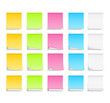 Set od different colored post-it notes