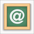 Vector: Blackboard with icon of an email Blackboard with icon of an email