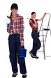 Two female interior decorators
