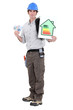 Photo: full-length portrait of electrician full-length portrait of electrician