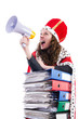 Woman queen in funny concept