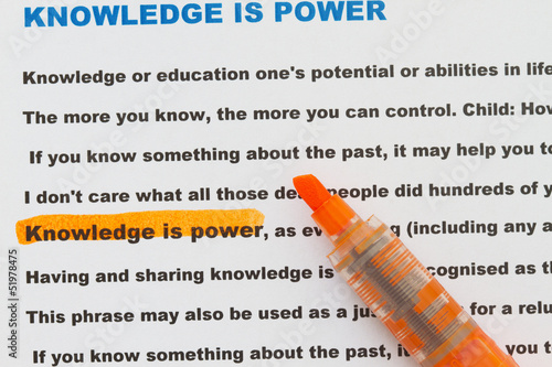 Photo: knowledge is power knowledge is power