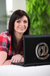 Woman with a computer