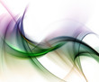 Abstract grunge green waves on white background