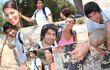 Photo: Couple of backpackers hiking Couple of backpackers hiking