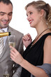 Couple drinking champagne