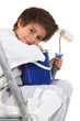 Boy dressed as a painter