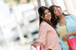 Beautiful shopping girls