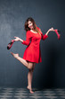 red dress