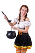 German girl in traditional festival clothing