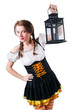 German girl in traditional festival clothing