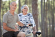 Couple on their bicycles