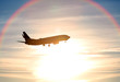 Plane sunset