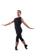 Dancer isolated on the white background