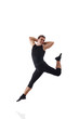 Dancer isolated on the white background