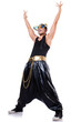 Rap dancer isolated on the white