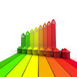 classi energetiche su strisce con case fino ad A+