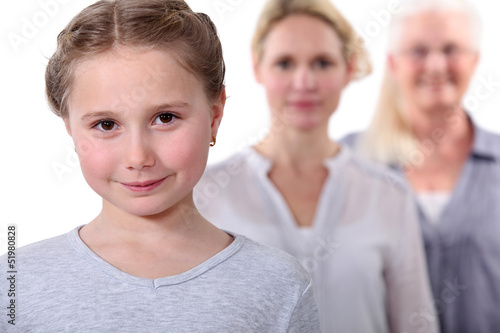 Photo: Three generations of women. Three generations of women.