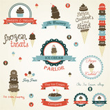 Ice Cream Retro Vintage Labels