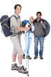 Photo: Friends ready to go hiking Friends ready to go hiking