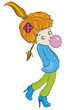 sketch-girl-with-bubble-gum-color