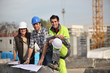 A team of construction workers
