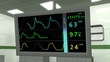 High Tech Operation Room Hospital Interior EKG ECG monitor