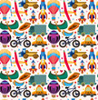 Vector: seamless transport pattern seamless transport pattern