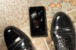 Dropped Smartphone with Cracked Display