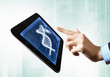 Dna strand On The Tablet Screen