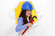Photo: Woman with a wrench and hardhat Woman with a wrench and hardhat