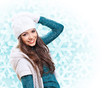 Young woman wearing warm sweater