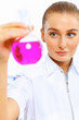 Young female scientist working in laboratory