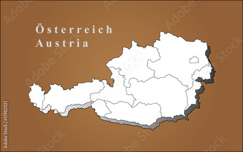 Vector: Österreich Landkarte Österreich Landkarte