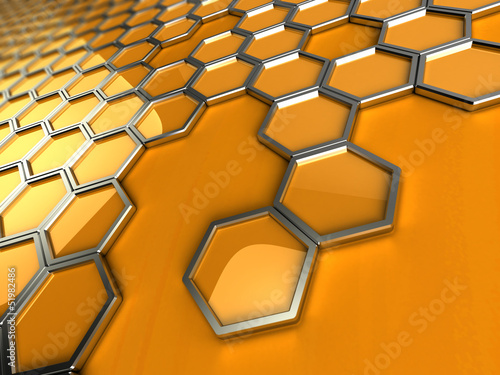 Illustration: abstract pattern of honeycombs abstract pattern of honeycombs