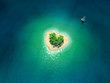 Tropical Island in form of heart