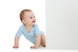 Photo: baby boy peeking out poster baby boy peeking out poster