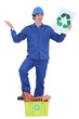 Photo: Man recycling building materials Man recycling building materials