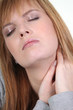 Woman with sore neck