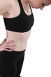 Photo: Woman weighing herself Woman weighing herself