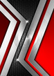 Red and Metal Geometric Background
