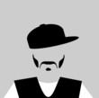 cool man with sideburns wearing cap
