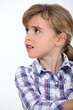 little girl worried