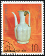 Photo: stamp printed in DPR Korea shows Chinese porcelain jar stamp printed in DPR Korea shows Chinese porcelain jar
