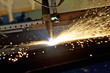 Arc welder with welding sparks