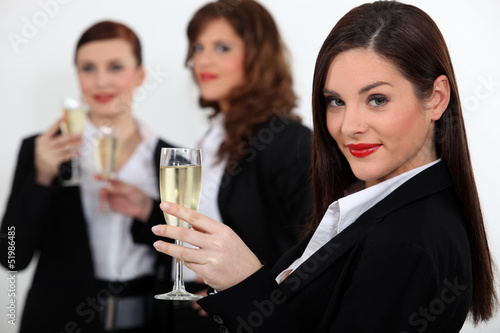 Photo: Women toasting with champagne Women toasting with champagne